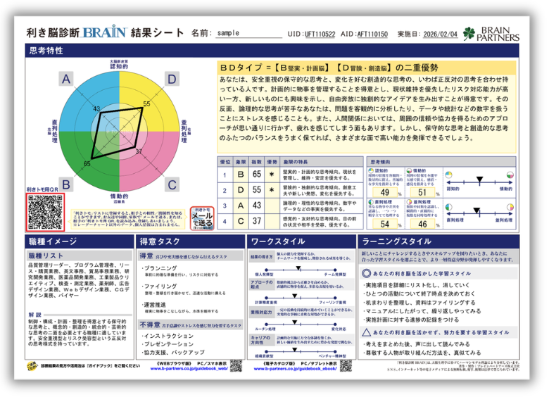 診断結果シート